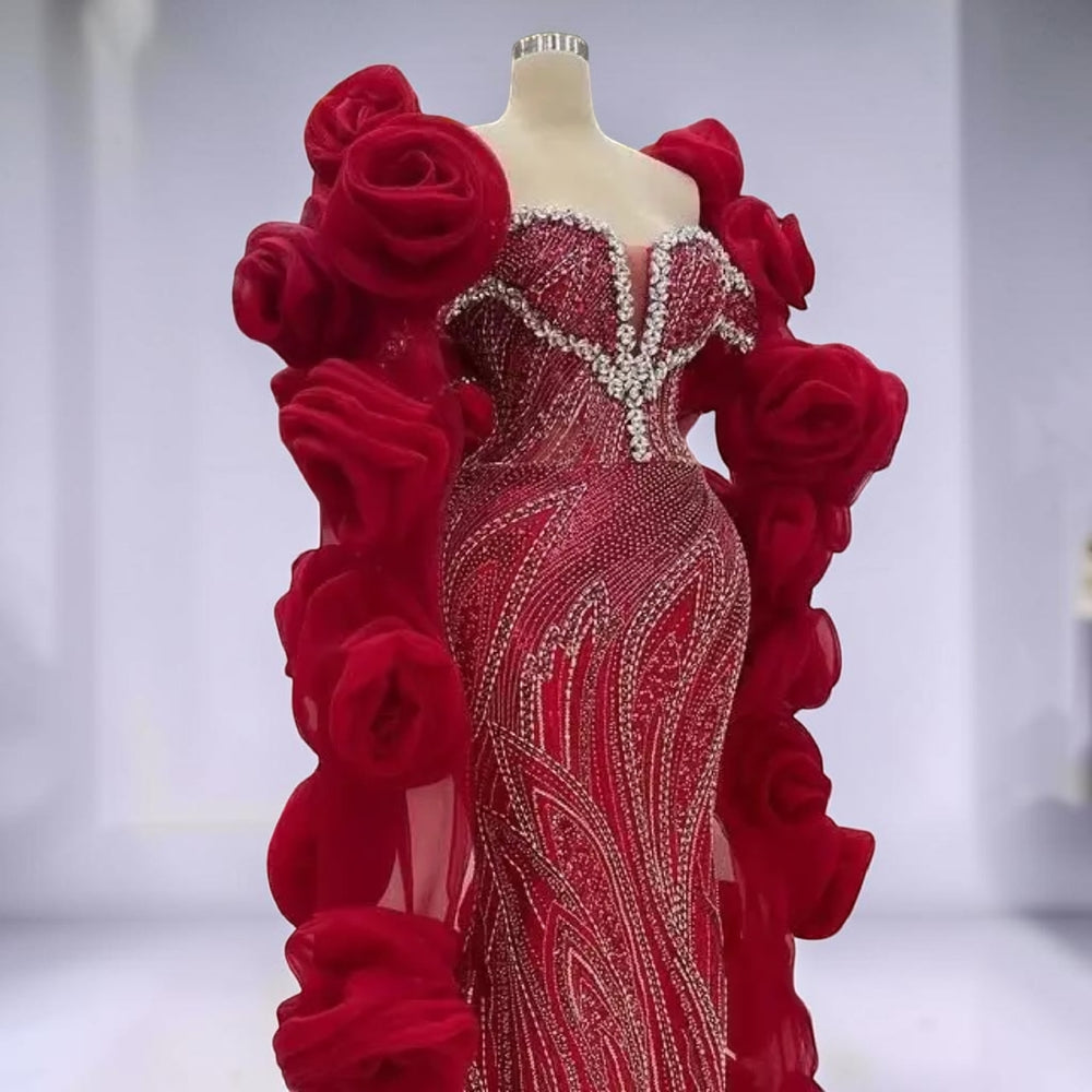 Crimson Rose Royale Couture Gown