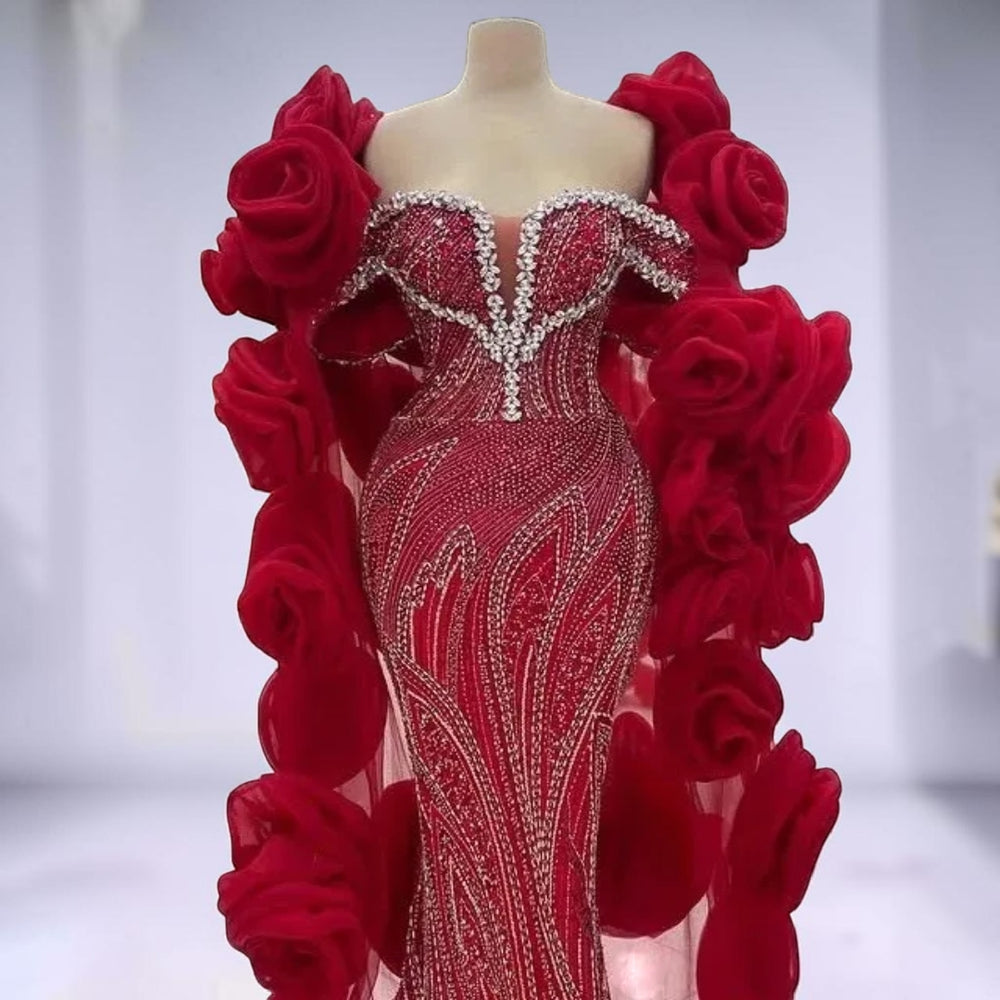 Crimson Rose Royale Couture Gown