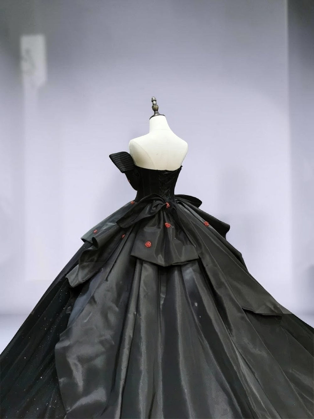 Midnight Noir Rose Ball Gown