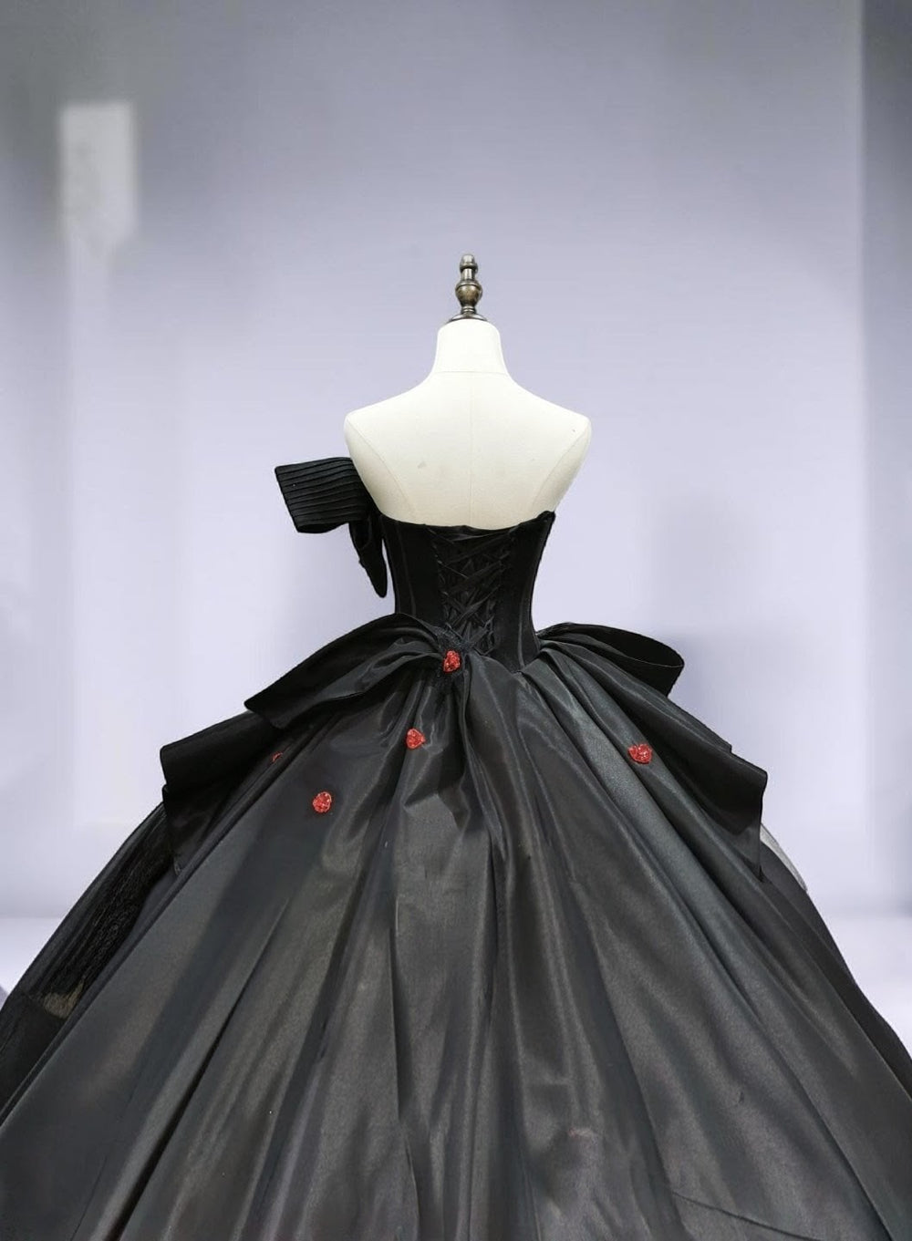 Midnight Noir Rose Ball Gown