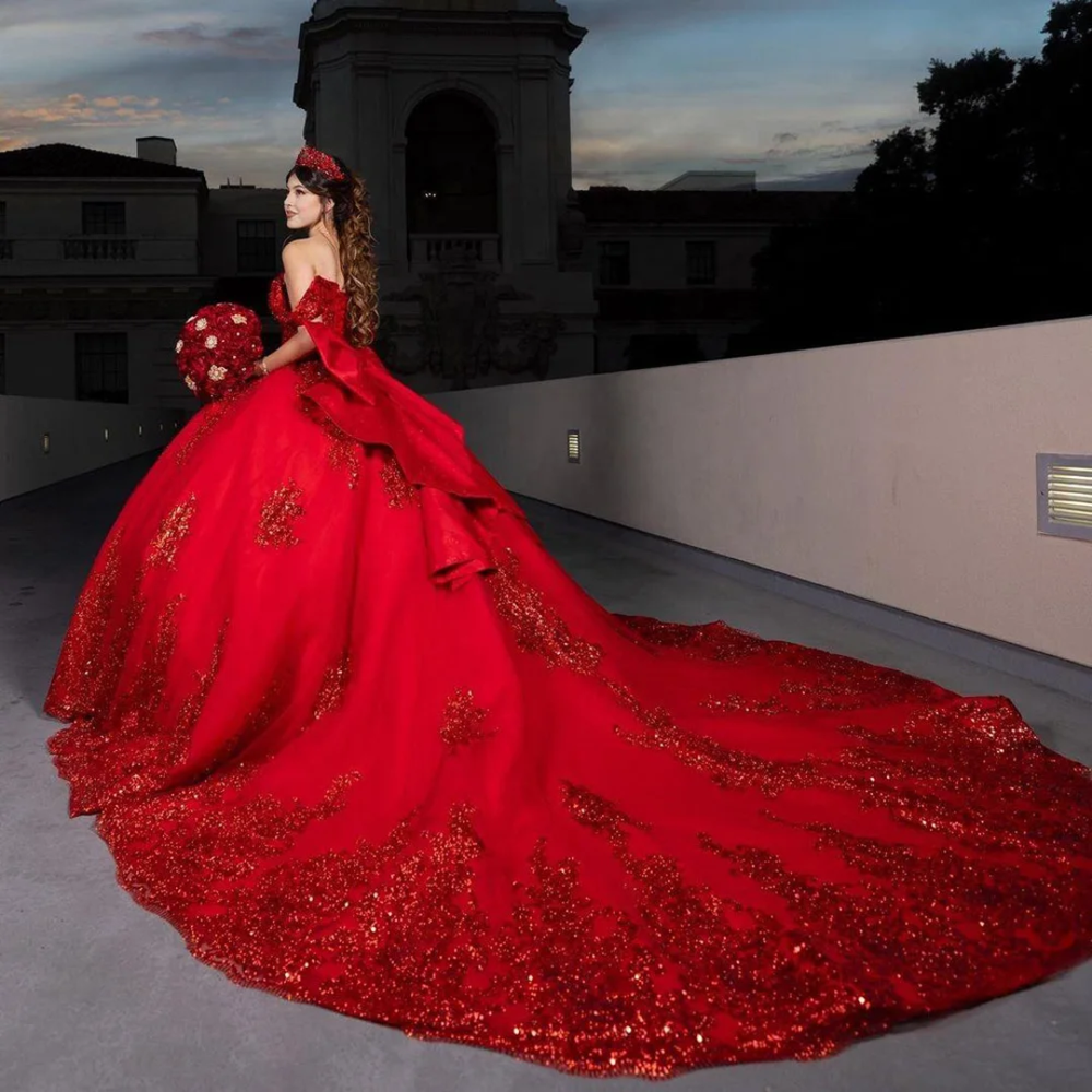 The Crimson Majesty Ball Gown