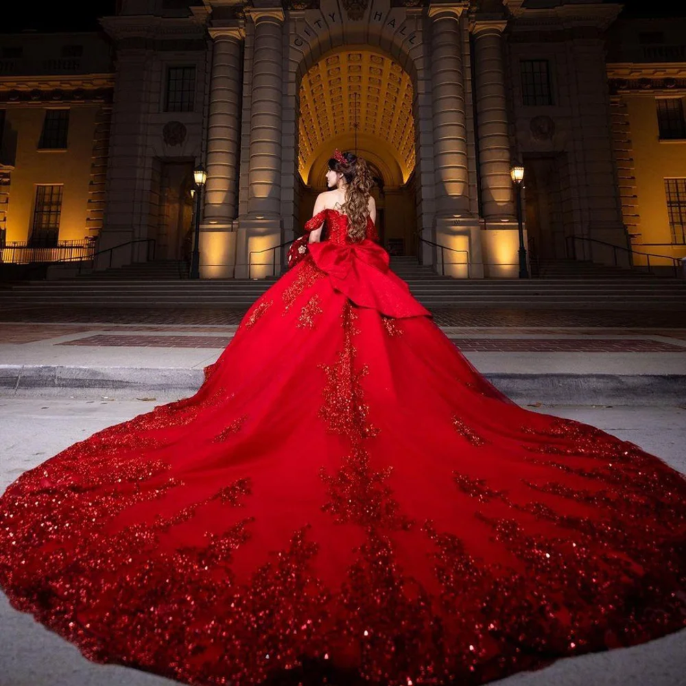The Crimson Majesty Ball Gown