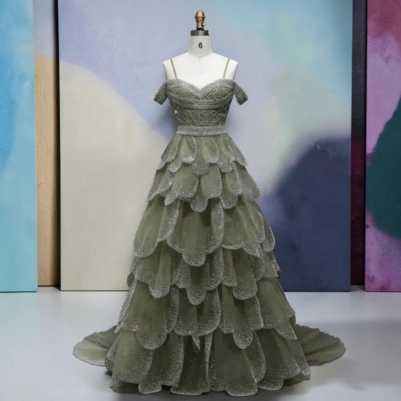 The Sage Empress Couture Ball Gown