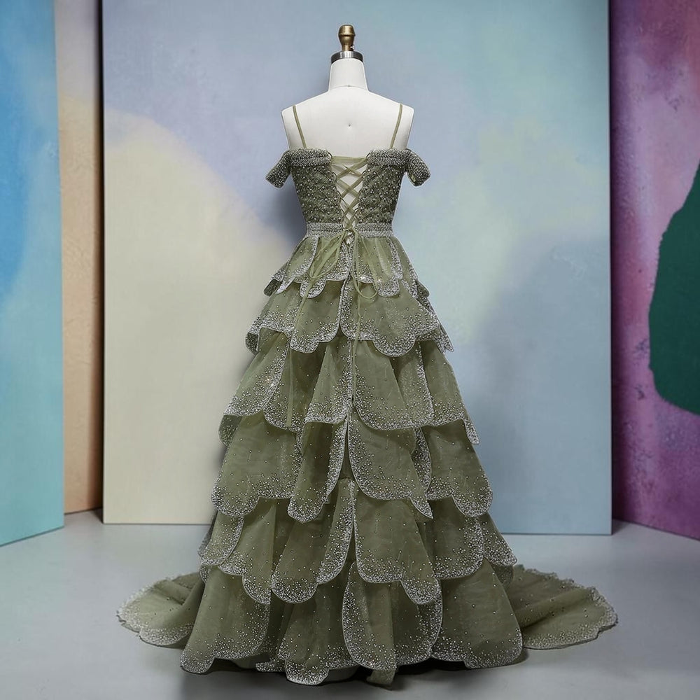 The Sage Empress Couture Ball Gown