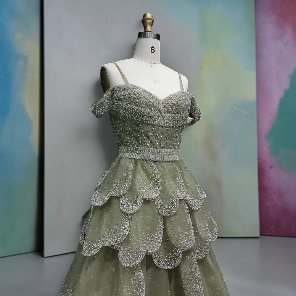The Sage Empress Couture Ball Gown