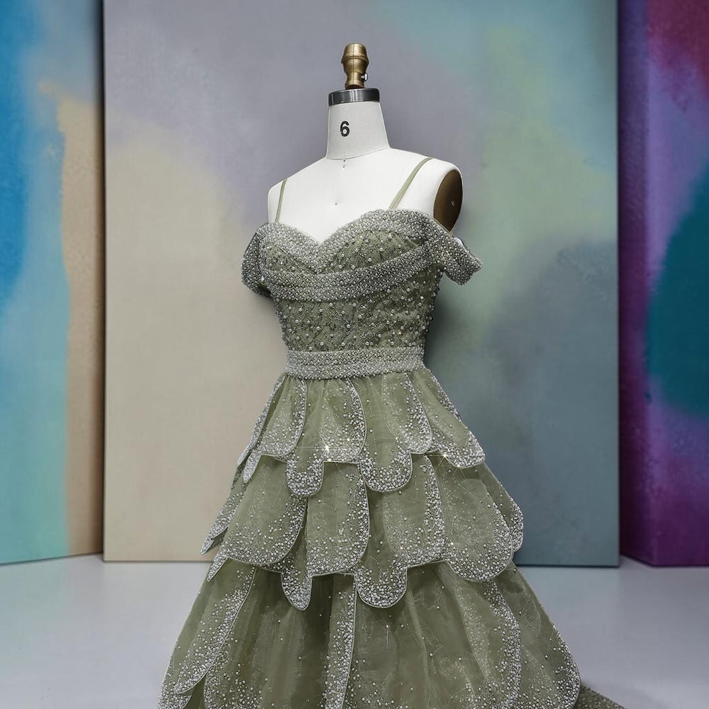 The Sage Empress Couture Ball Gown