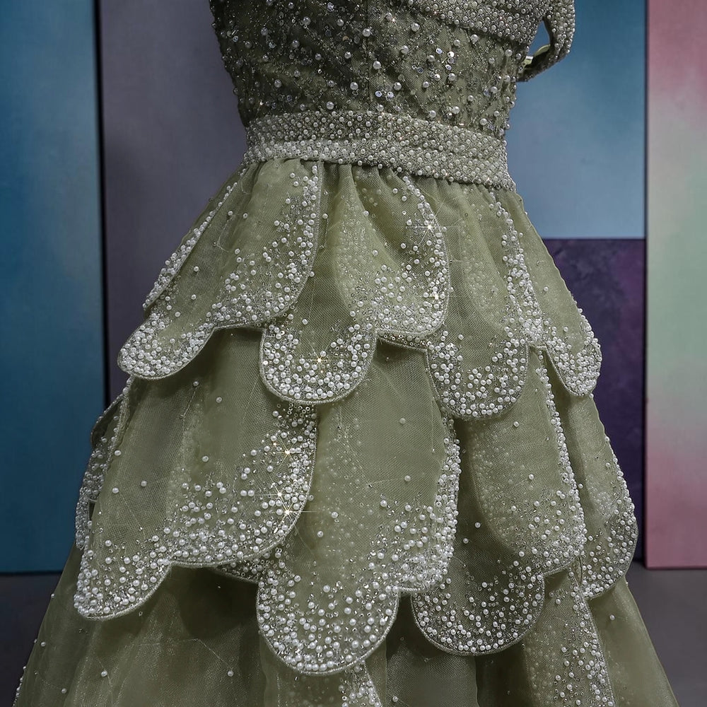 The Sage Empress Couture Ball Gown