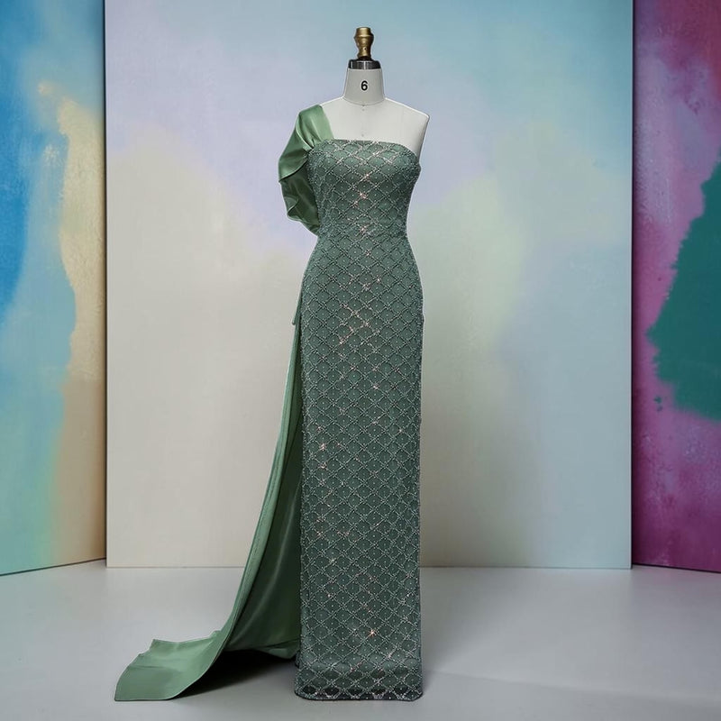 Verdant Sovereign Couture Gown