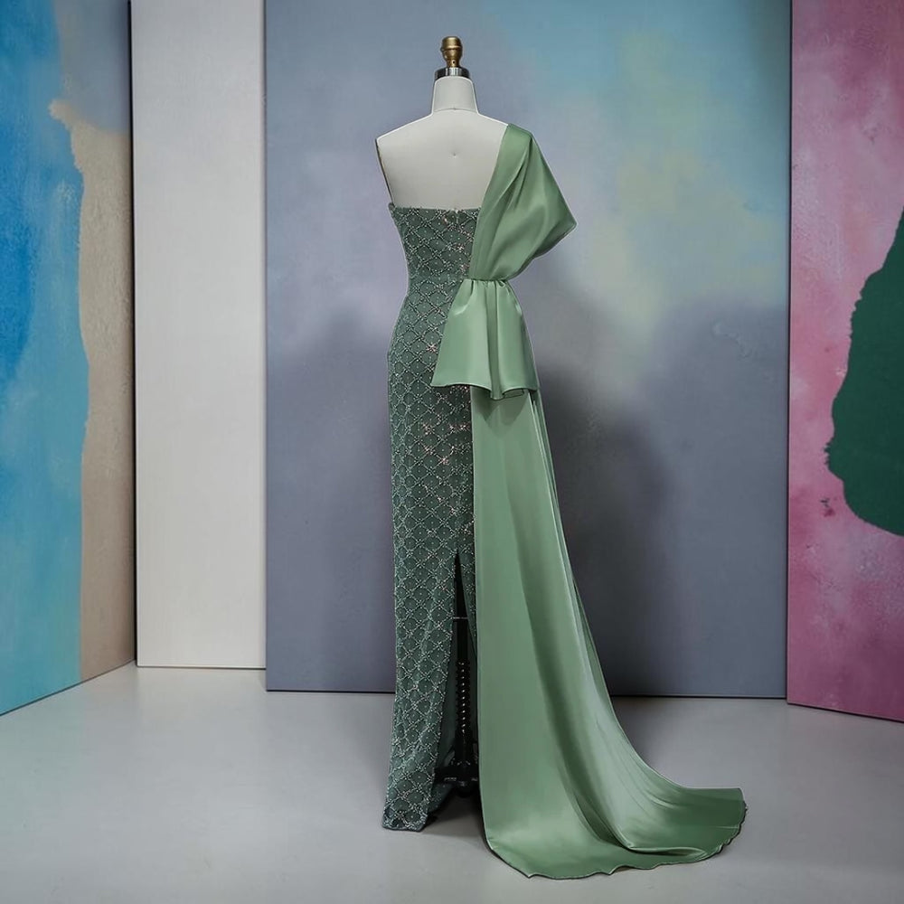 Verdant Sovereign Couture Gown
