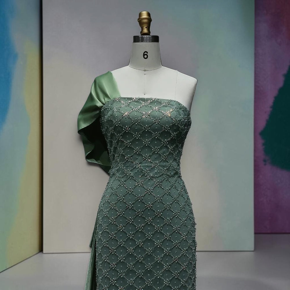 Verdant Sovereign Couture Gown