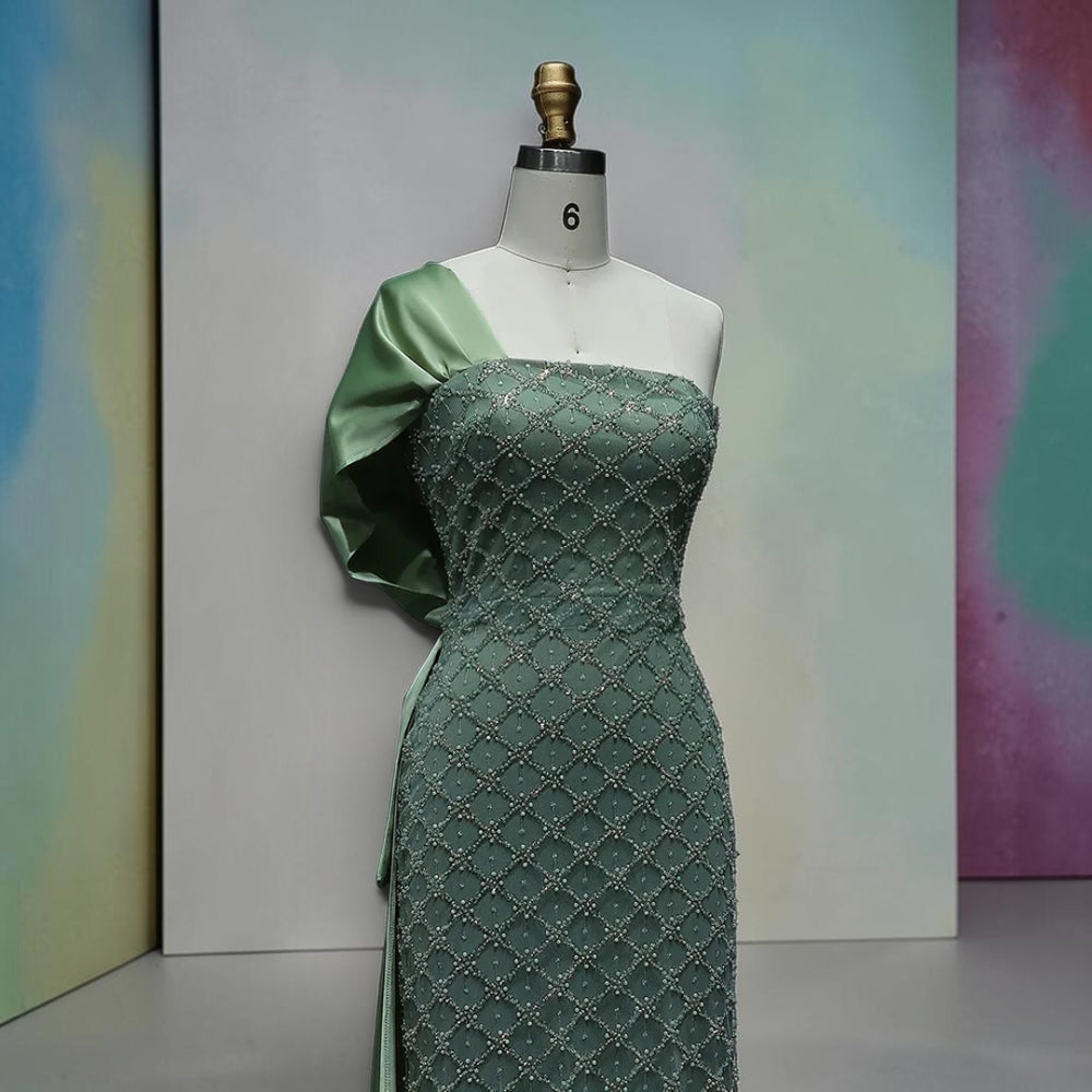 Verdant Sovereign Couture Gown
