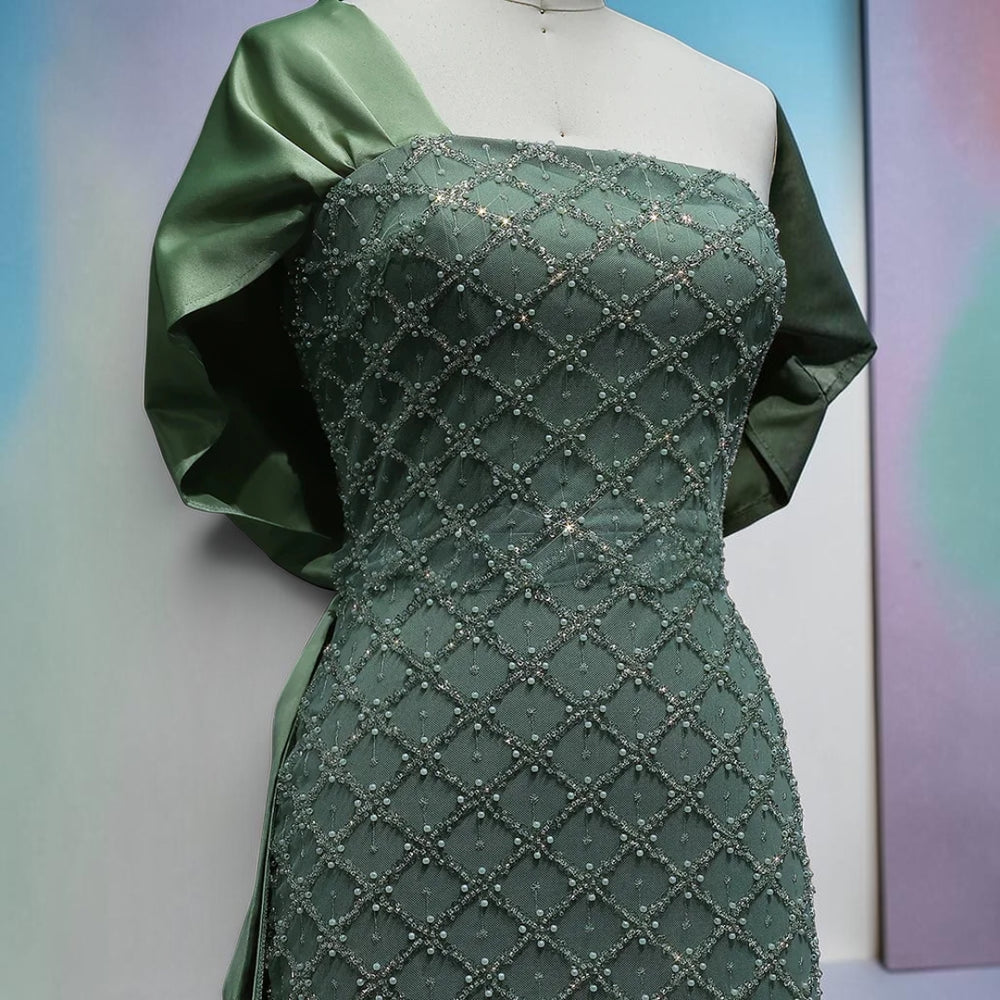 Verdant Sovereign Couture Gown