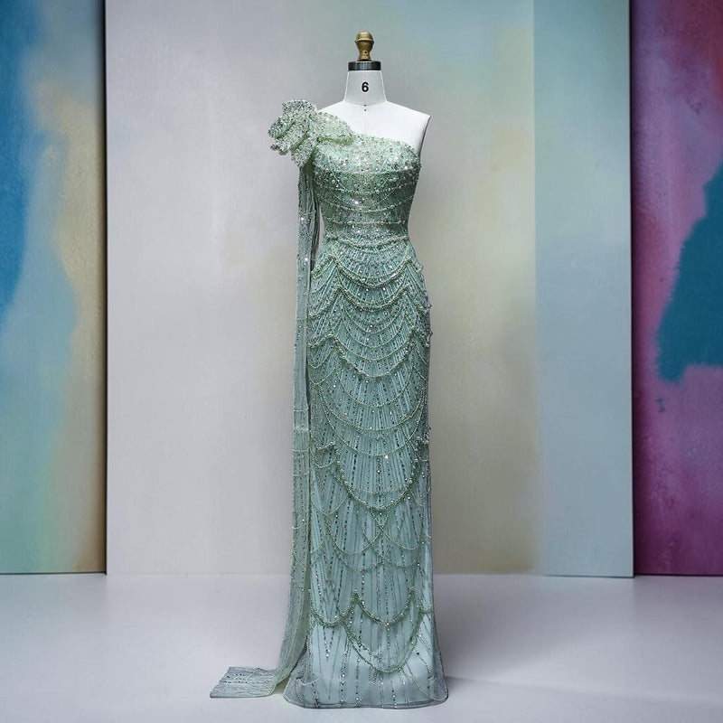 Pearl Cascade Couture Gown
