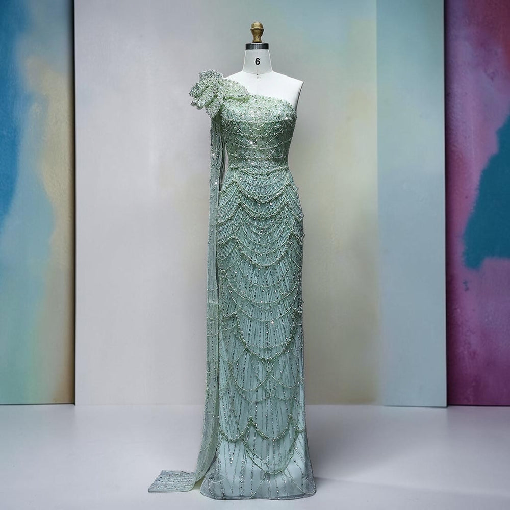 Pearl Cascade Couture Gown
