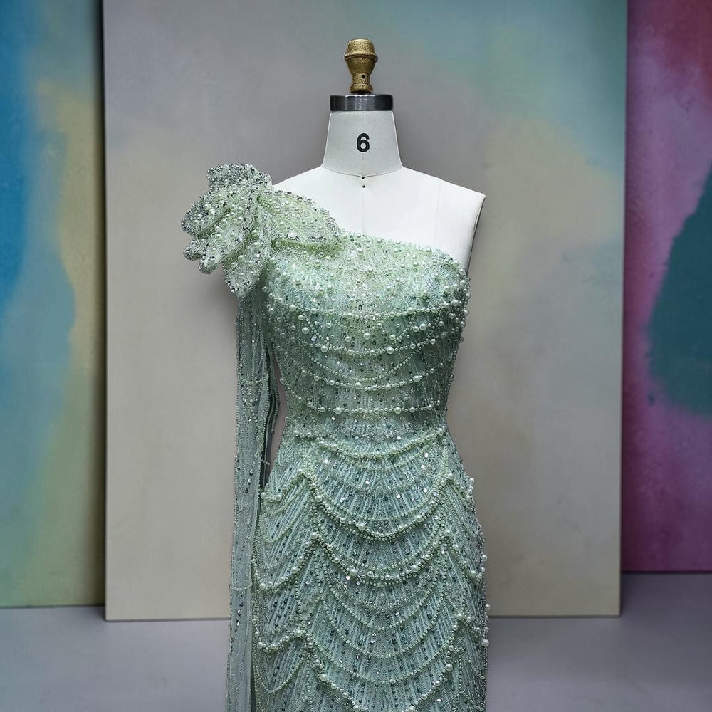 Pearl Cascade Couture Gown