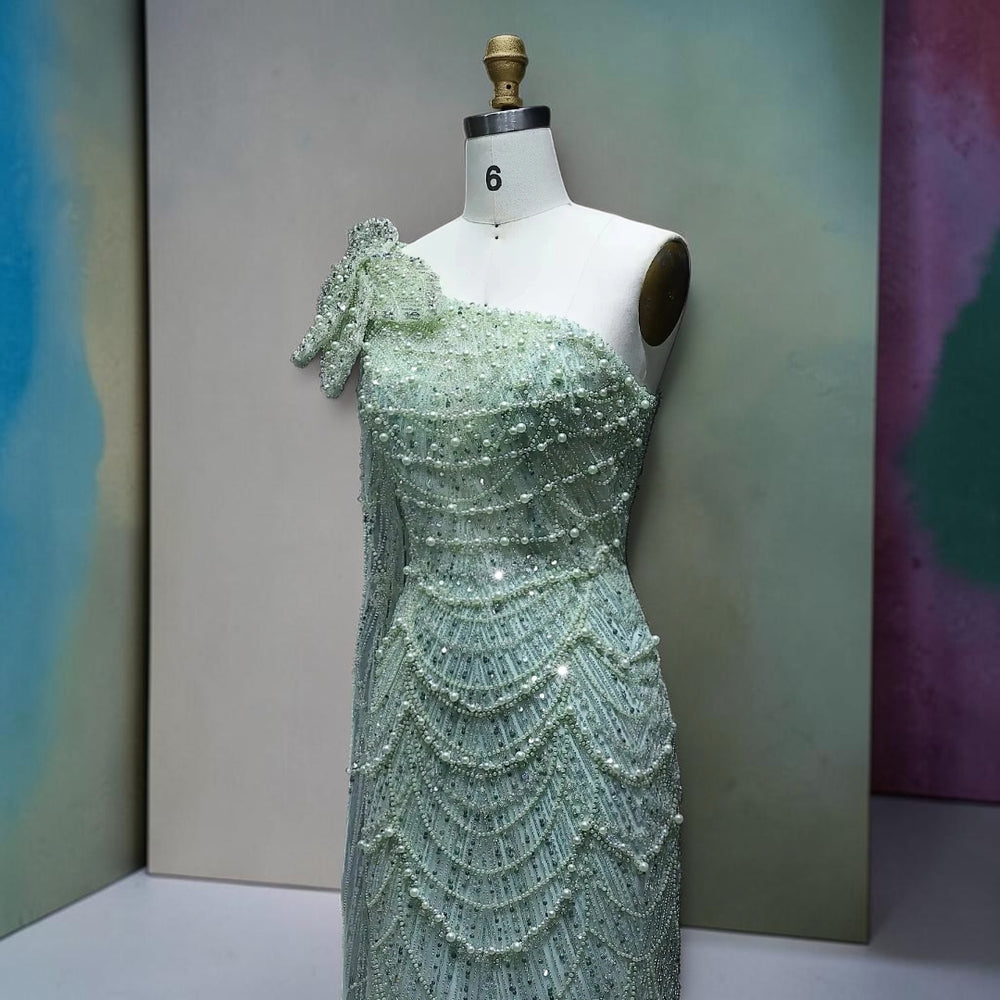 Pearl Cascade Couture Gown