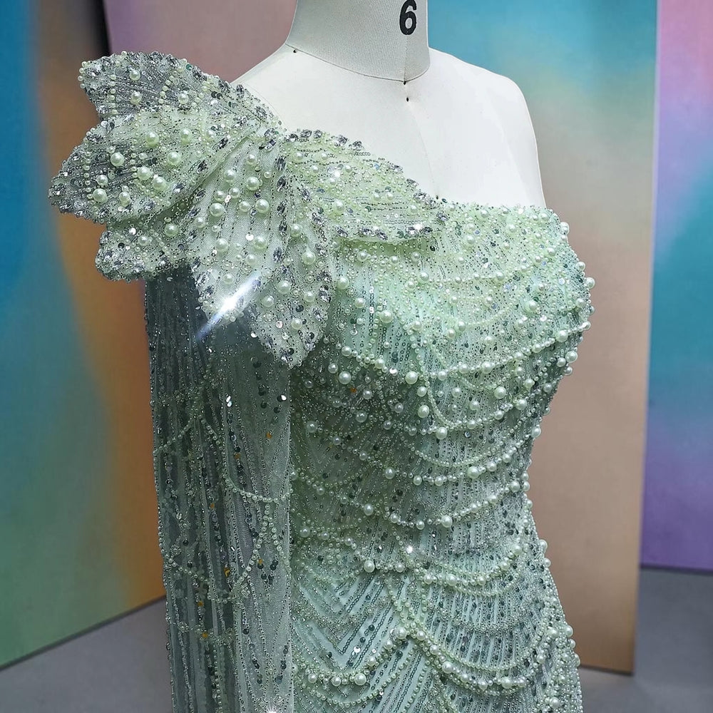 Pearl Cascade Couture Gown