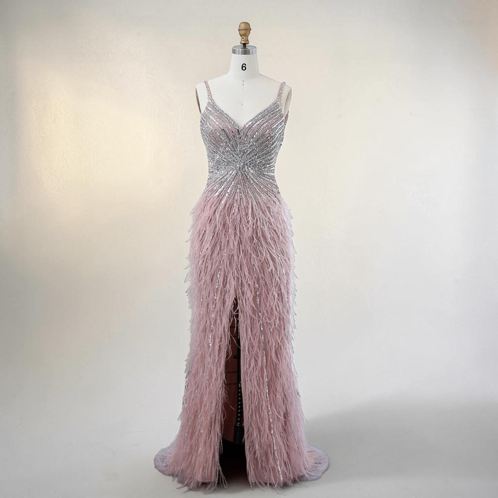 Celestial Plume Gown - Pink