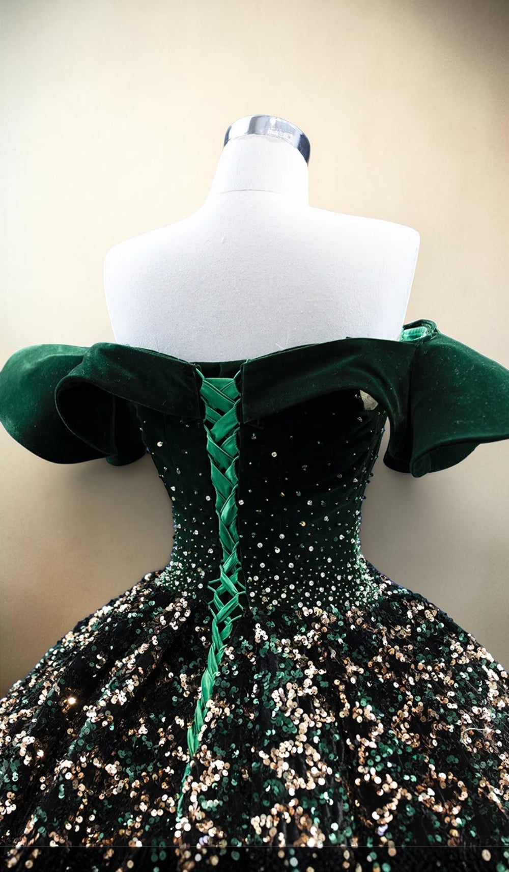 Emerald Sovereign Crystal Ball Gown