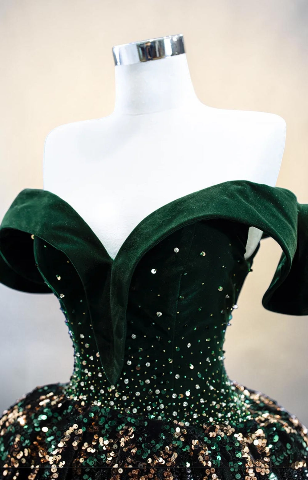 Emerald Sovereign Crystal Ball Gown