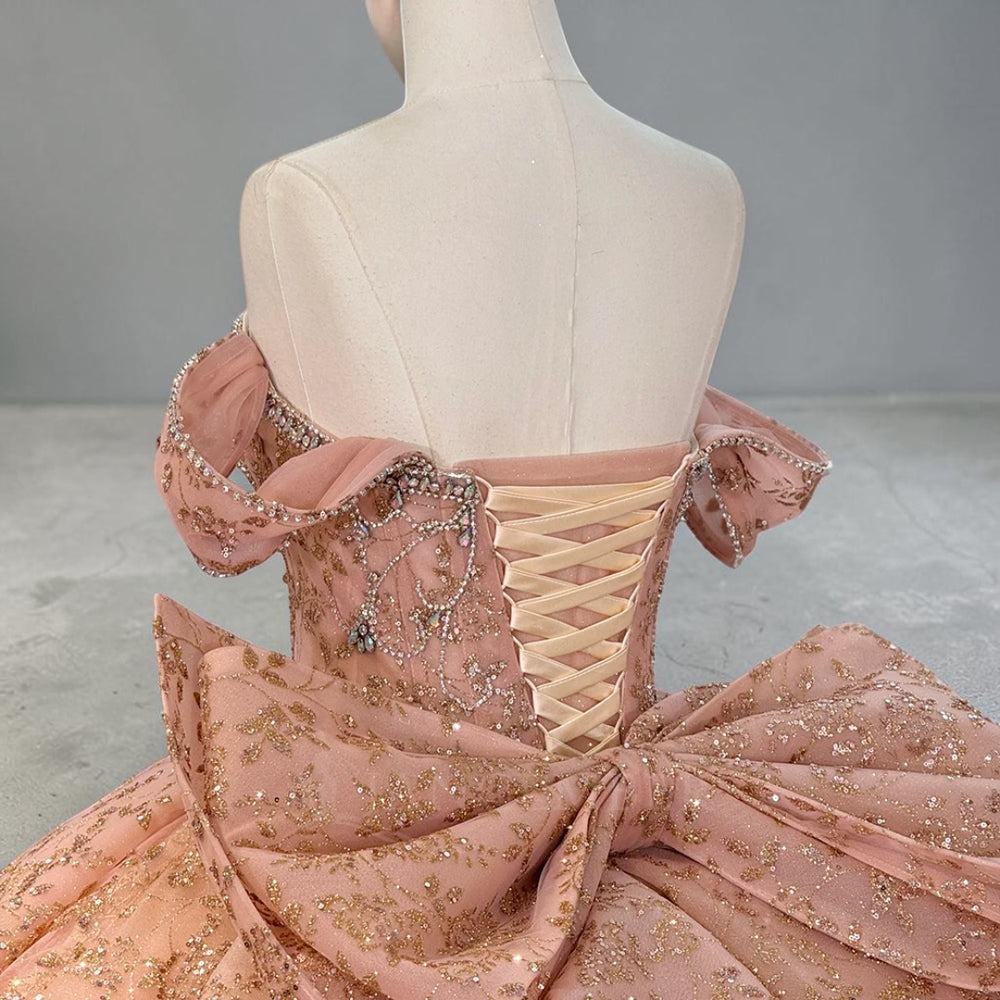 Blush Royale Duchess Ball Gown | Luxury Couture Evening Dress