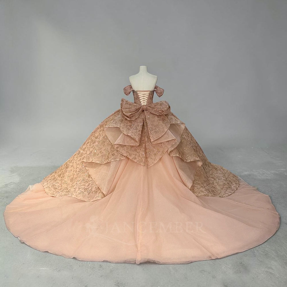 Blush Royale Duchess Ball Gown | Luxury Couture Evening Dress