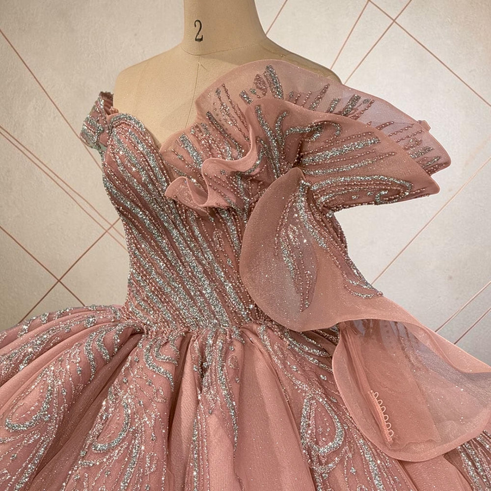 Rosé Étoile Couture Ball Gown