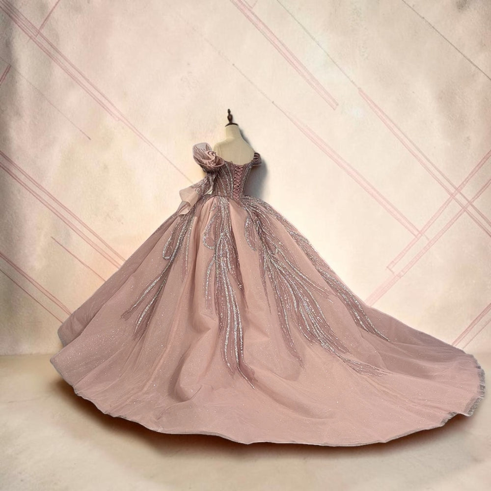 Rosé Étoile Couture Ball Gown