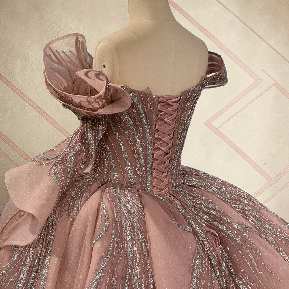 Rosé Étoile Couture Ball Gown