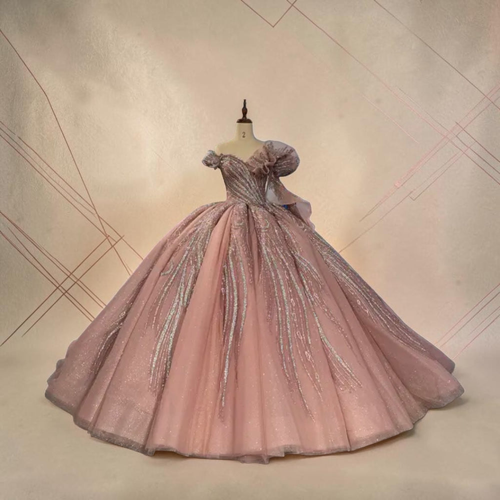 Rosé Étoile Couture Ball Gown