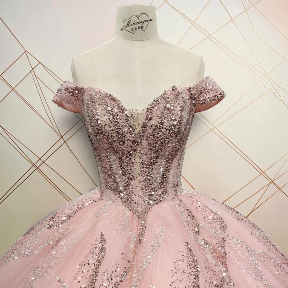 Celestia Blush Couture Ball Gown