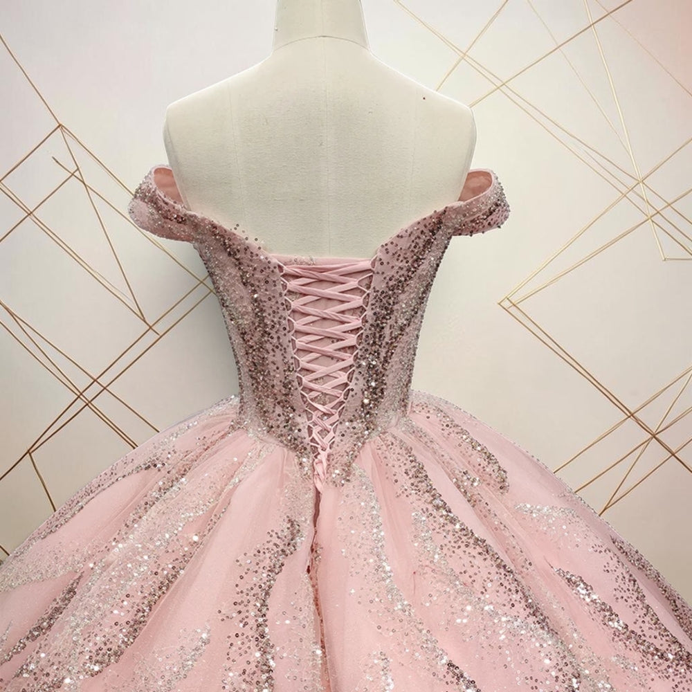 Celestia Blush Couture Ball Gown