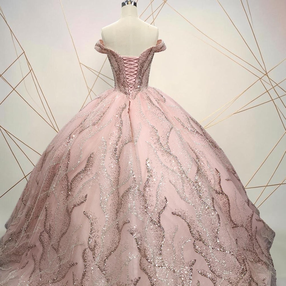 Celestia Blush Couture Ball Gown