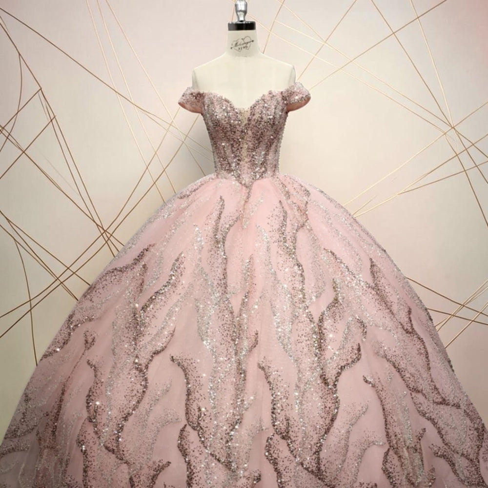 Celestia Blush Couture Ball Gown