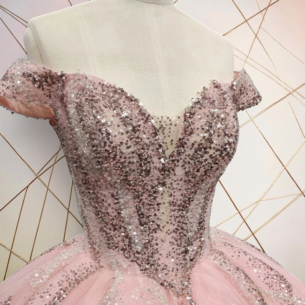 Celestia Blush Couture Ball Gown