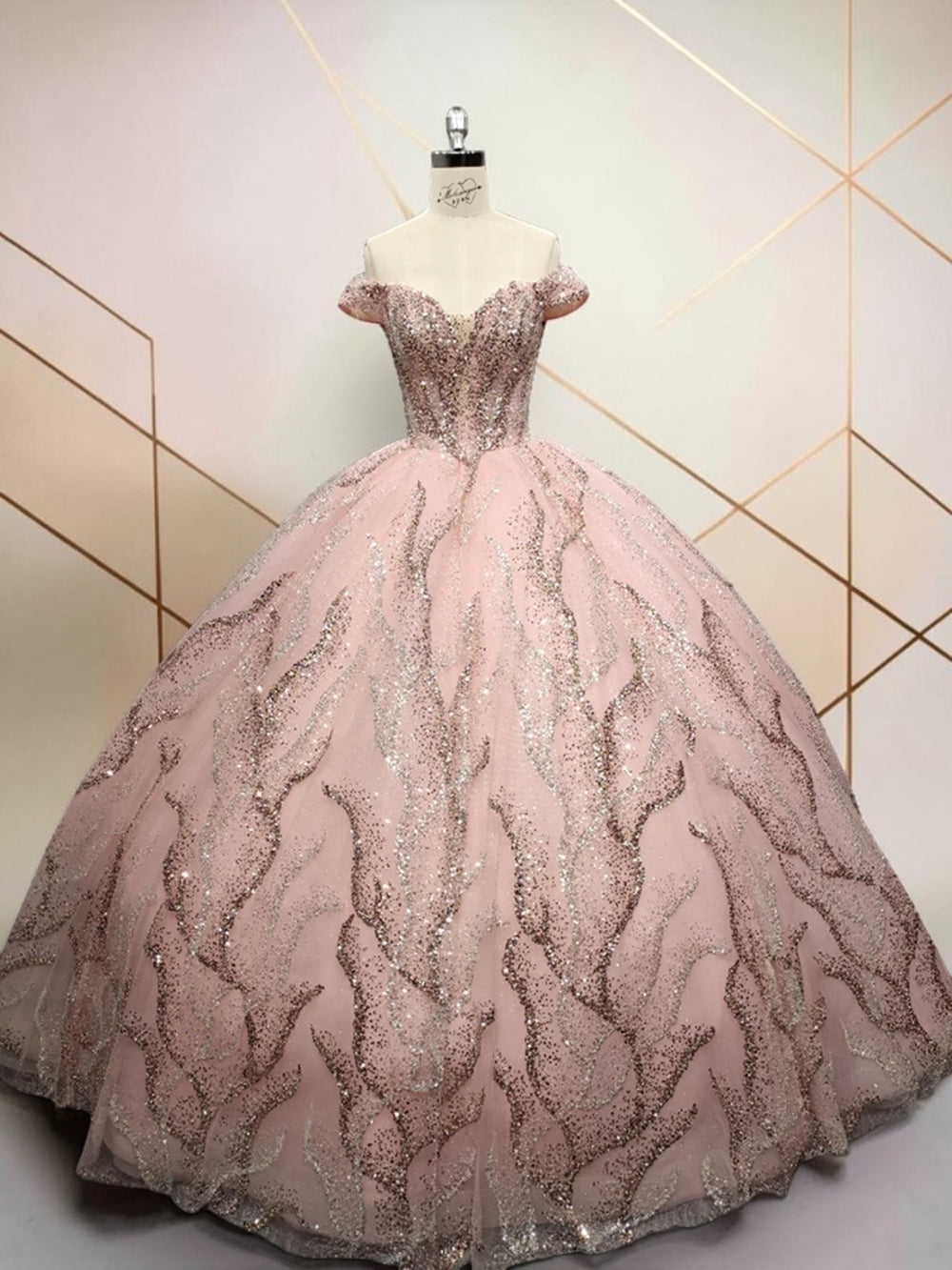 Celestia Blush Couture Ball Gown