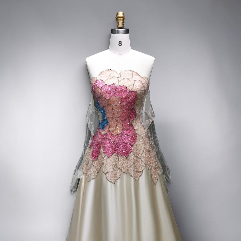 Blush Blossom Couture Ball Gown