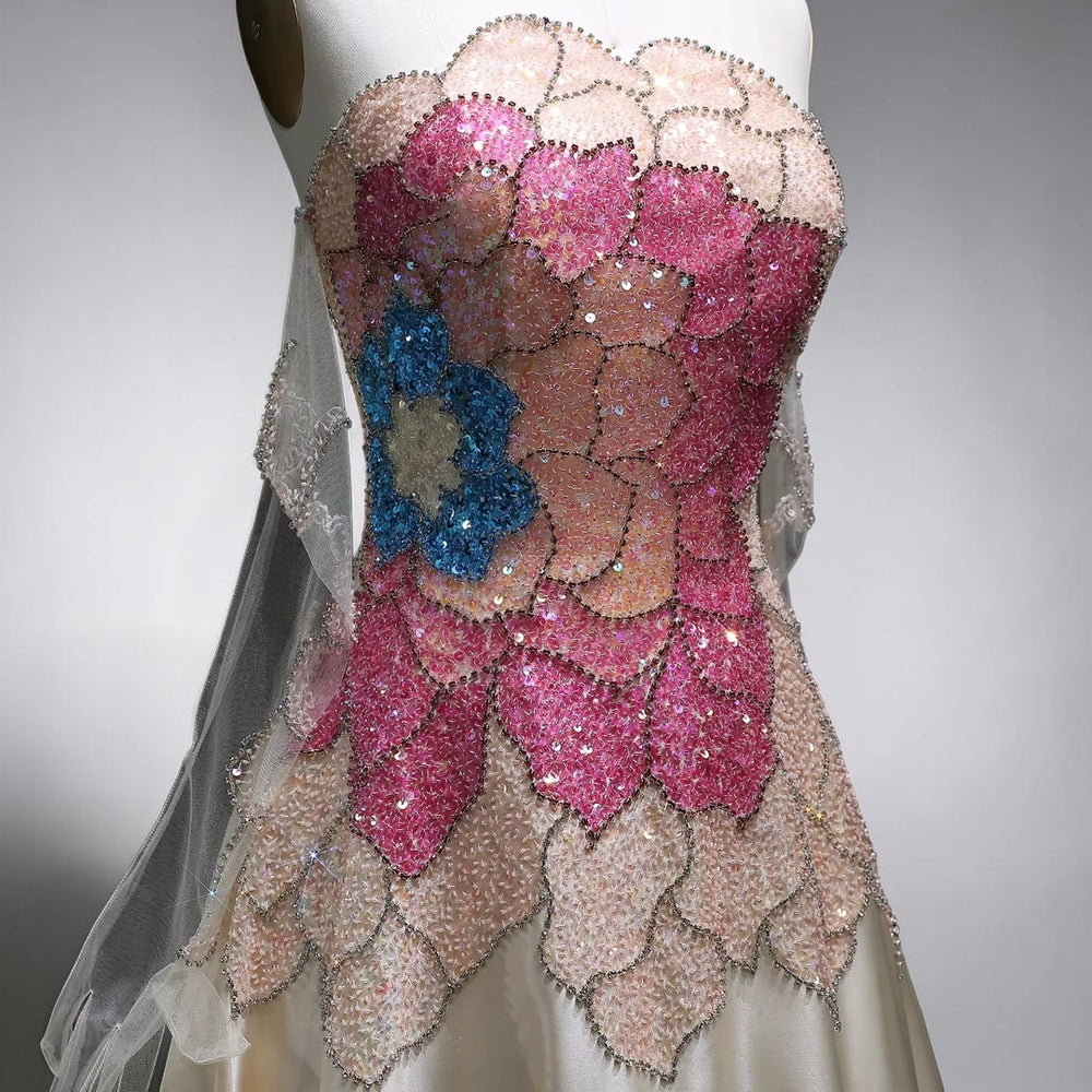 Blush Blossom Couture Ball Gown