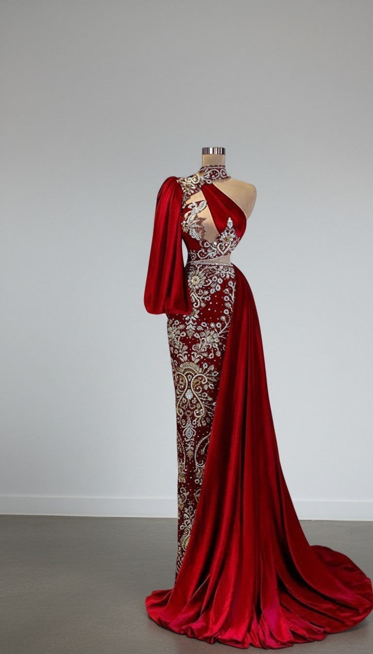 Imperial Ruby Majesty Cape Gown