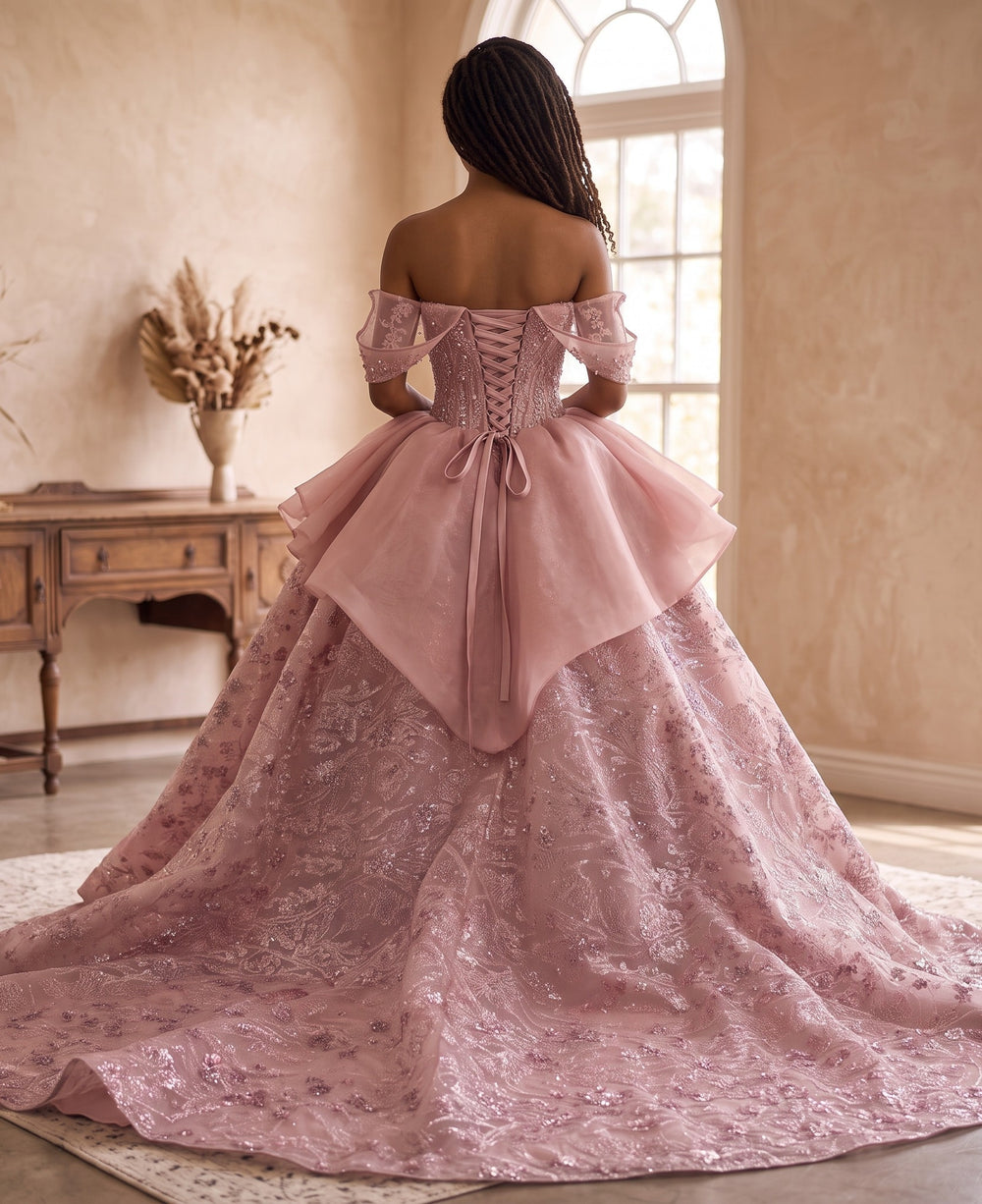 Blush Royale Crystal Ball Gown