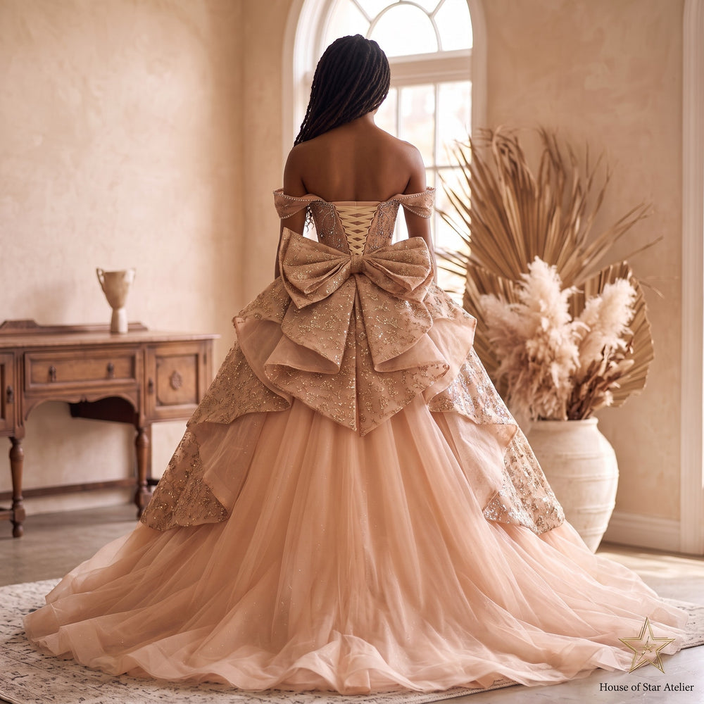 Blush Royale Duchess Ball Gown | Luxury Couture Evening Dress