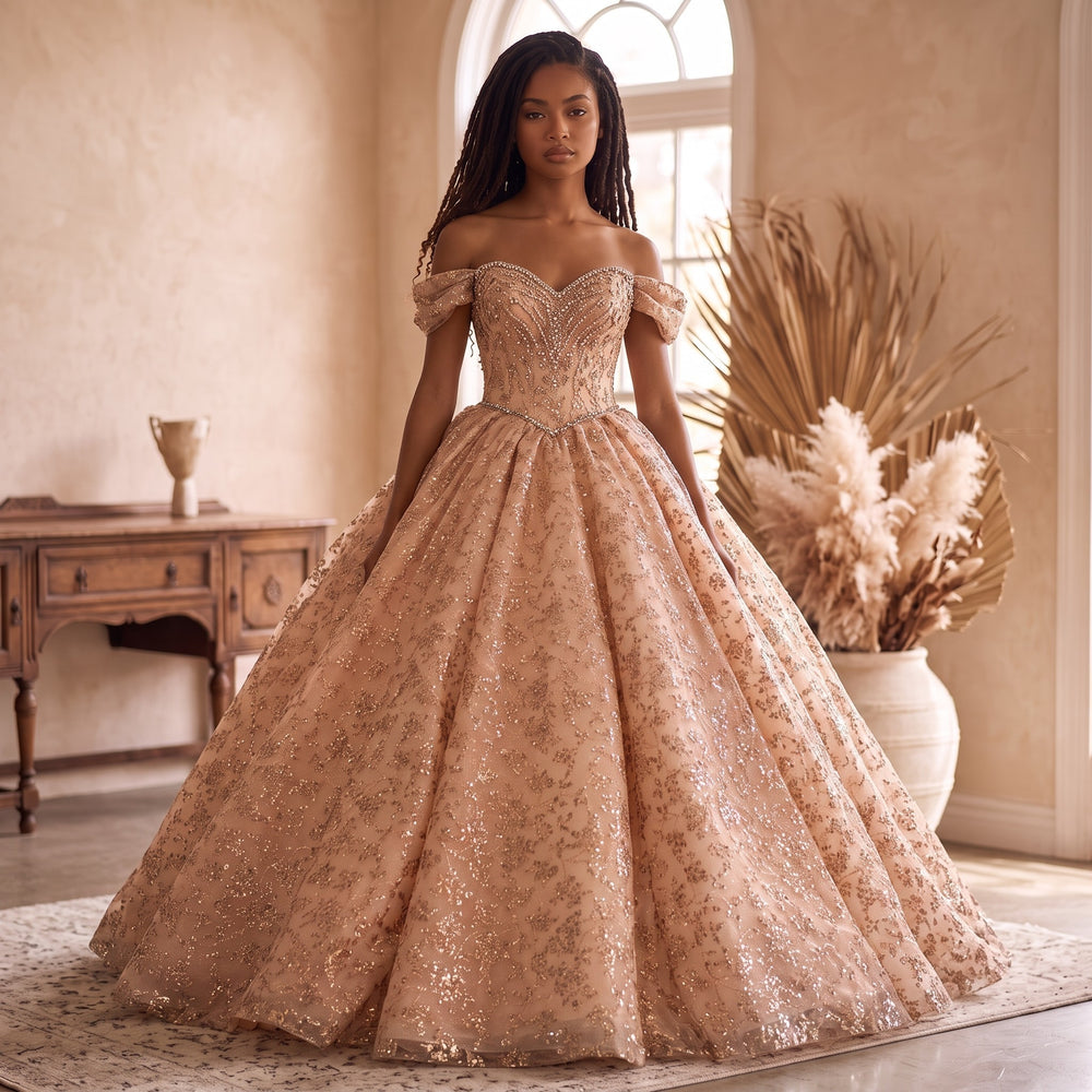 Blush Royale Duchess Ball Gown | Luxury Couture Evening Dress