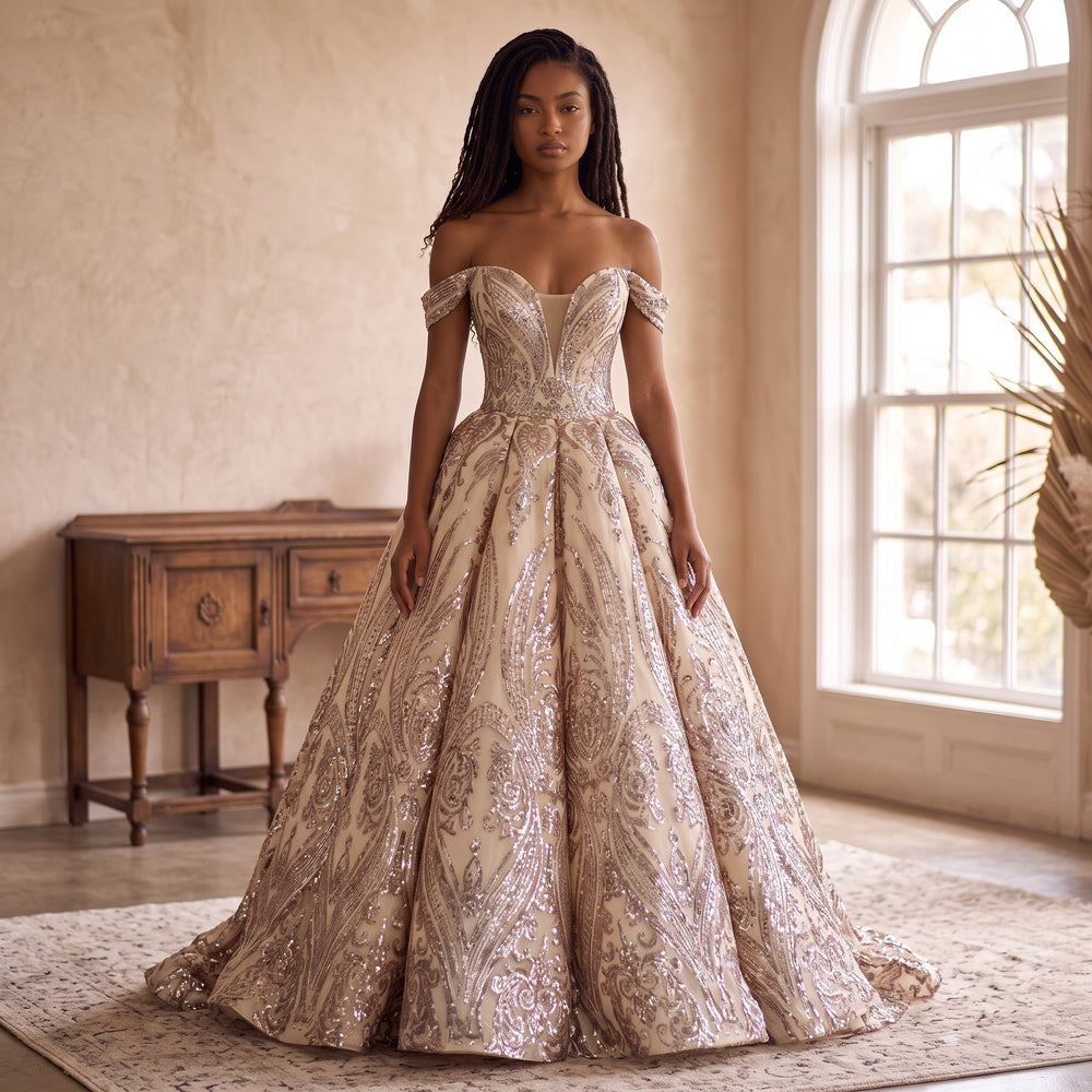 Champagne Majesté Couture Ball Gown