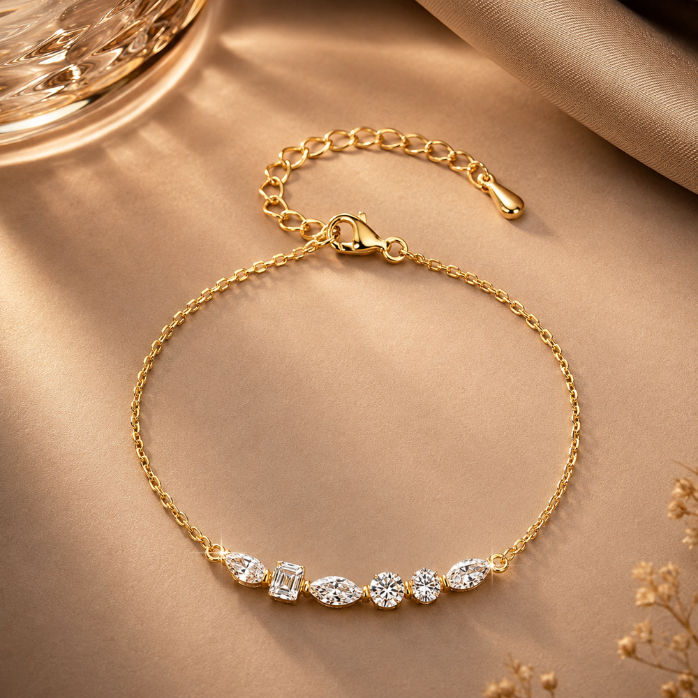 Élan moissanite bracelet styled for elegant occasions