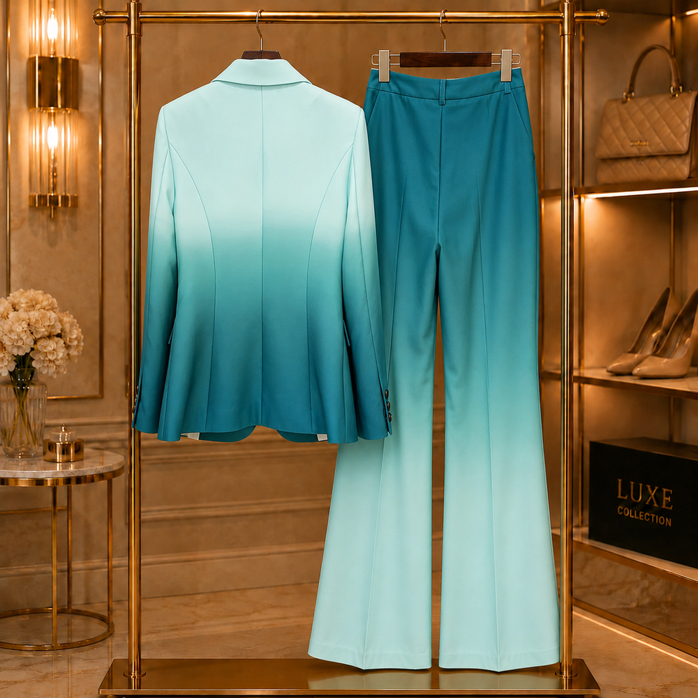 Marée Ombré Wide-Leg Suit Set
