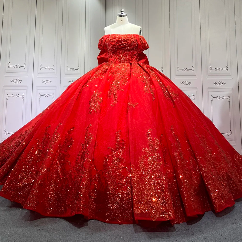 The Crimson Majesty Ball Gown