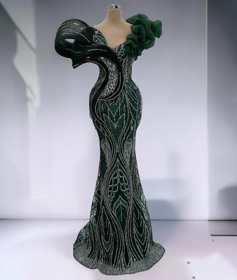 Emerald Eclipse Couture Gown