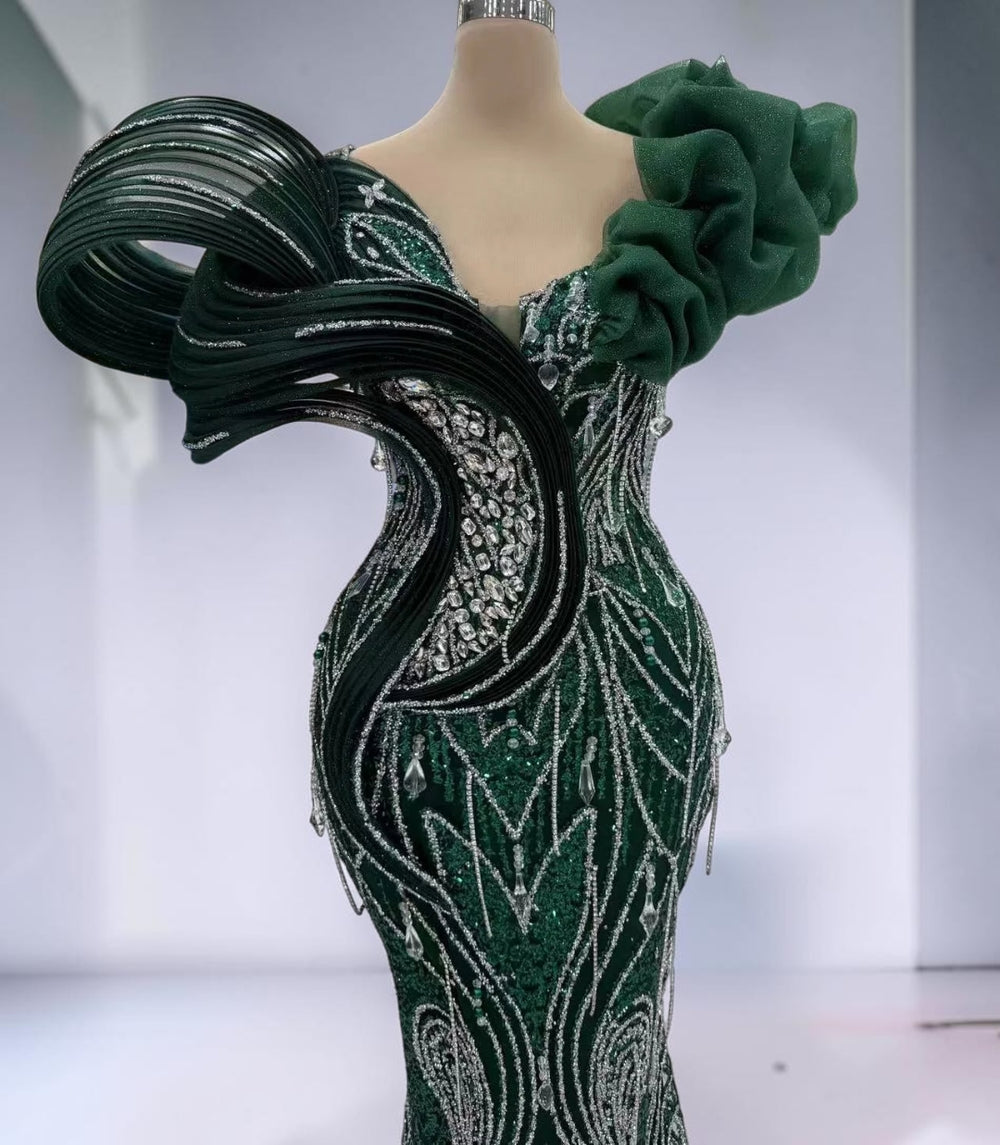 Emerald Eclipse Couture Gown