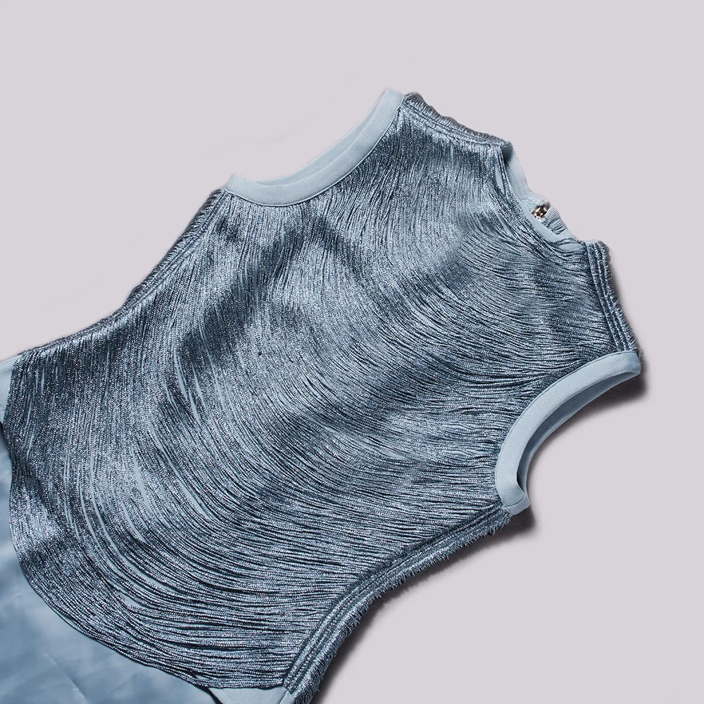 The Lumière Draped Embellished Column Gown