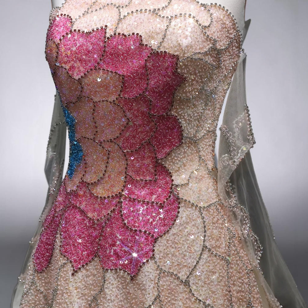 Blush Blossom Couture Ball Gown